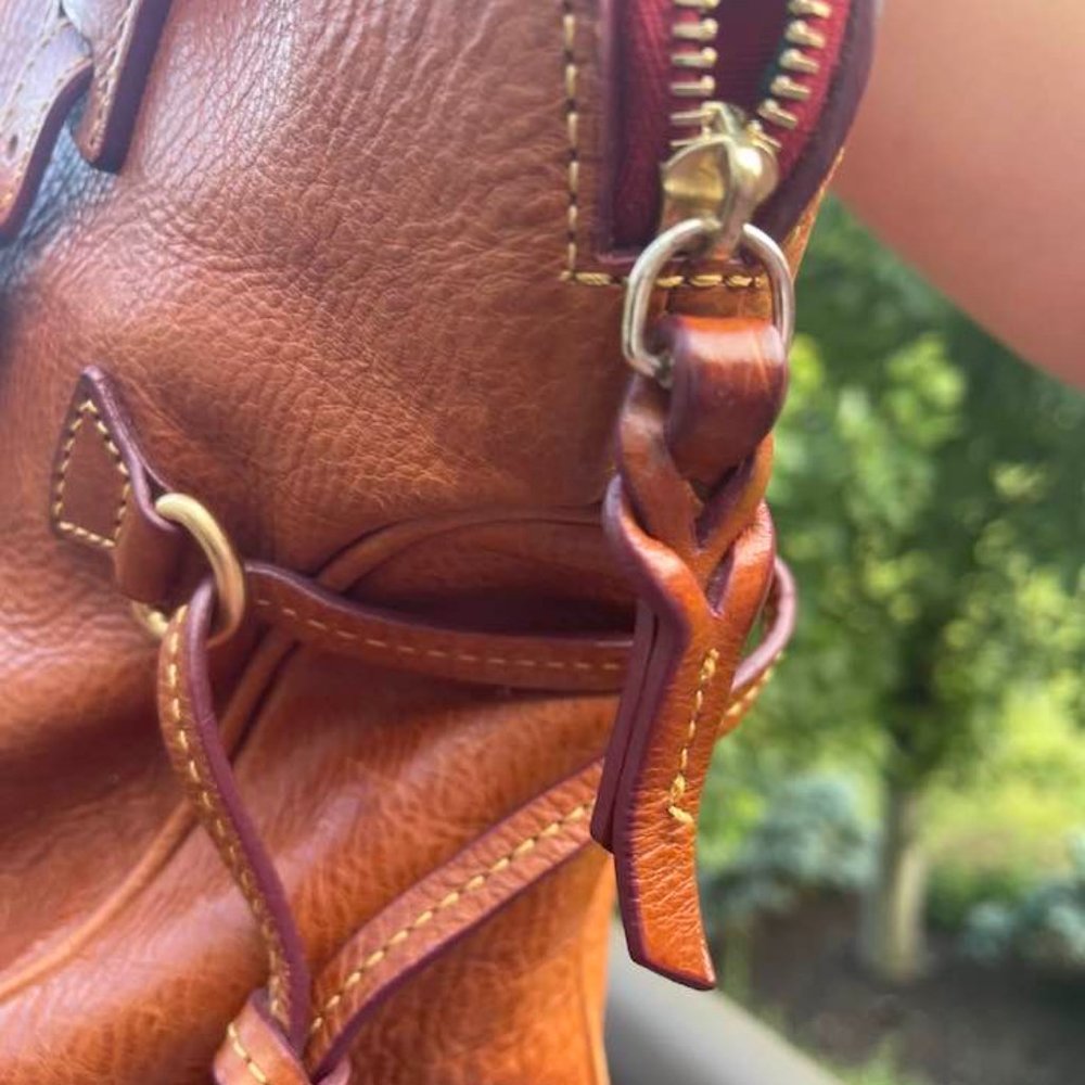 Dooney and Bourke Florentine Domed Buckle Satchel - Natural - Picture 13 of 16